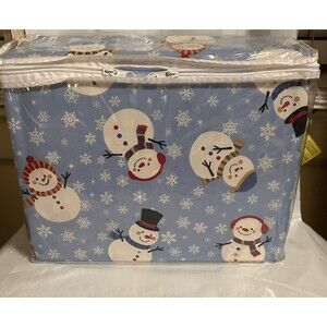 Christmas  Snowman Bed Tite Queen Sheet  Set Fitted , FLAT & 2 PILLOW CASES NEW
